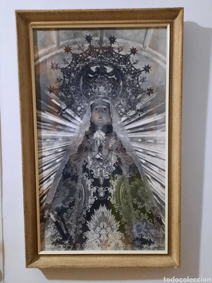 Antig&uuml;edades: Foto gigante enmarcada de la Virgen de la Piedad.
