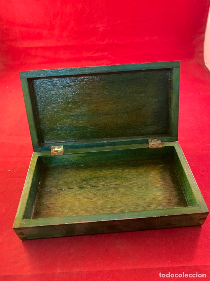 Antig&uuml;edades: Caja madera con tren - Foto 2