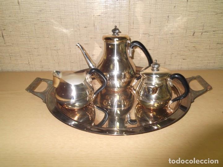 Antig&uuml;edades: Juego de caf&eacute; de plaque de plata.Farco - Foto 3