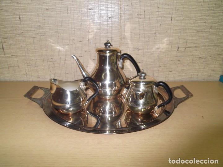 Antig&uuml;edades: Juego de caf&eacute; de plaque de plata.Farco - Foto 1