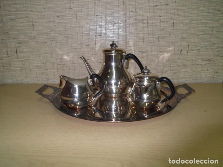 Antig&uuml;edades: Juego de caf&eacute; de plaque de plata.Farco - Foto 8