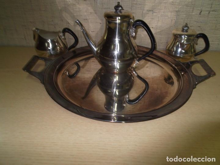 Antig&uuml;edades: Juego de caf&eacute; de plaque de plata.Farco - Foto 5