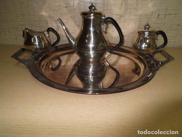 Antig&uuml;edades: Juego de caf&eacute; de plaque de plata.Farco - Foto 9