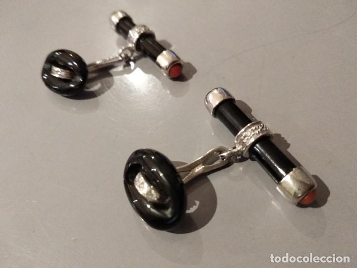 Antig&uuml;edades: GEMELOS ORO BLANCO &Oacute;NICE Y BRILLANTES - Foto 3