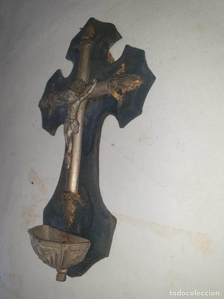 Antig&uuml;edades: CRUCIFIJO BENDITERO - Foto 2