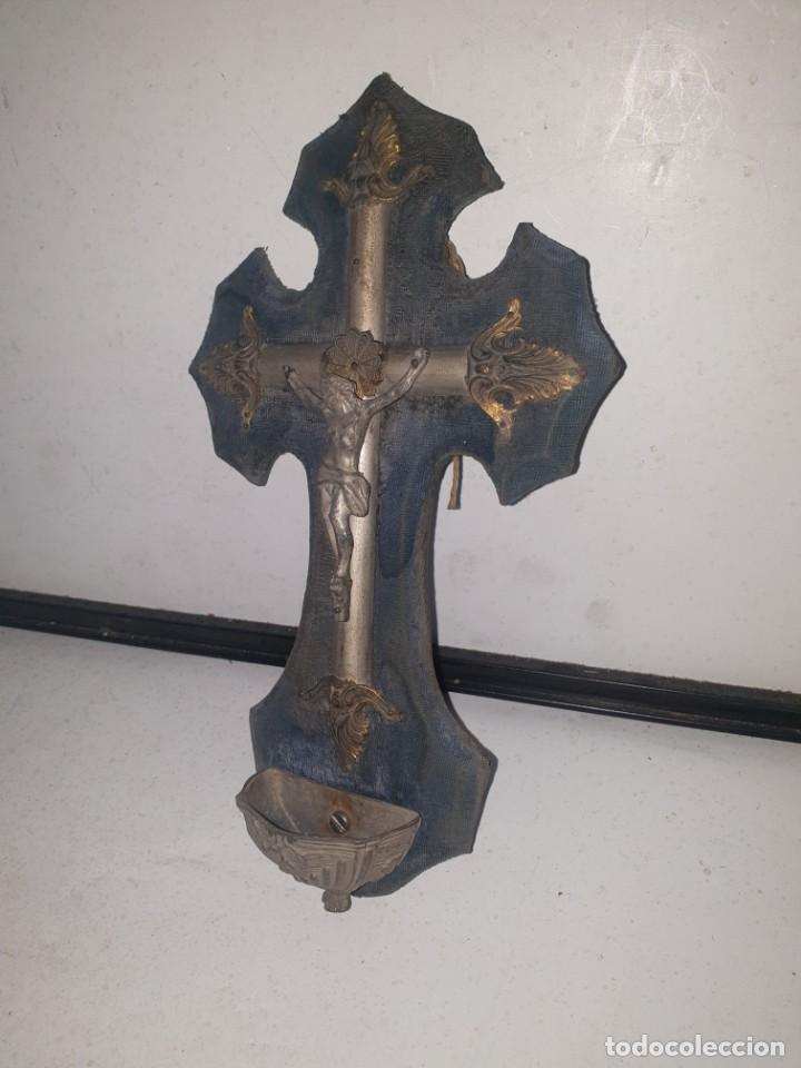 Antig&uuml;edades: CRUCIFIJO BENDITERO - Foto 4