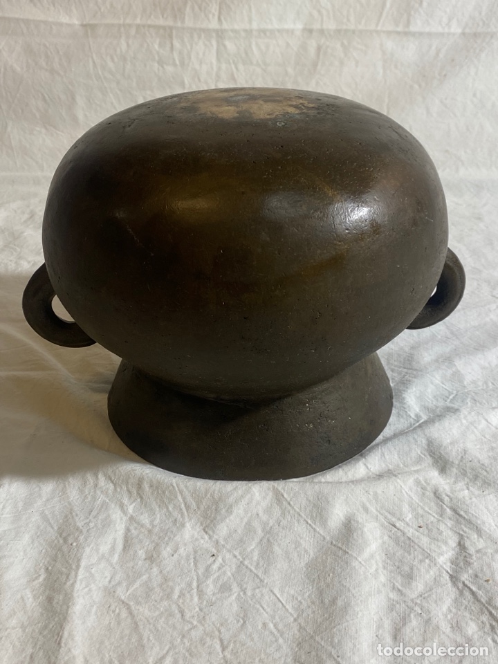Antig&uuml;edades: Olla catalana en bronce, s.XVIII - Foto 8