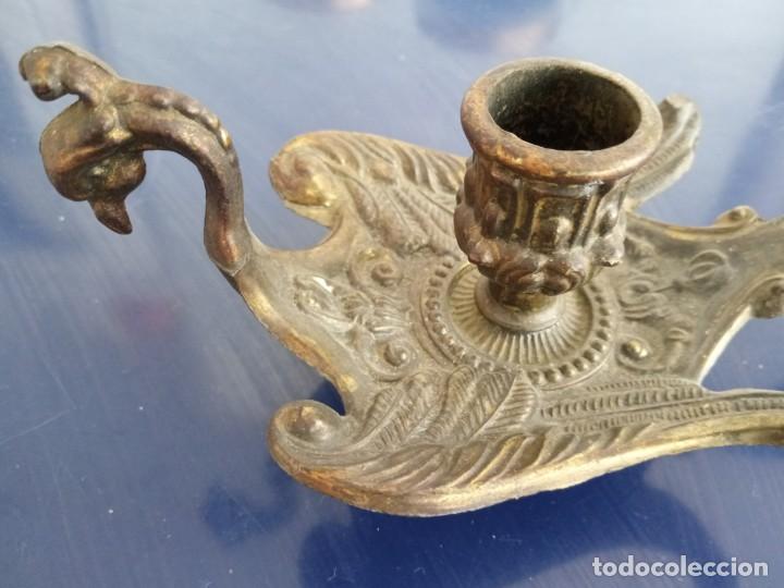 Antig&uuml;edades: CANDELABRO PAVO REAL - Foto 4