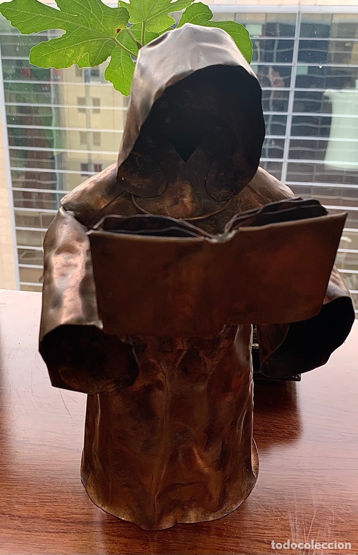 Oggetti Antichi: Figura Fraile. Hueco. Metal. 28 cms.
