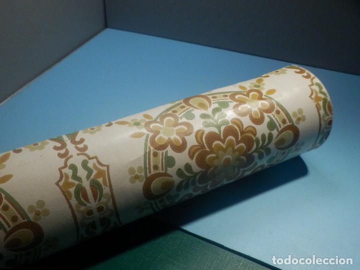 Antigüedades: Antiguo rollo de papel pintado Años 70´s - 53 cm de ancho - - Foto 1 - 258238775