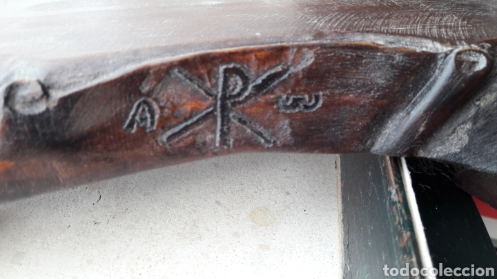 Antig&uuml;edades: PEANA DE NADERA RUSTICA TALLADA - Foto 14
