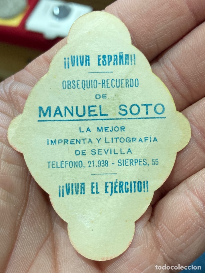 Antig&uuml;edades: Lote de 2 estampas religiosas con publicidad - Foto 3