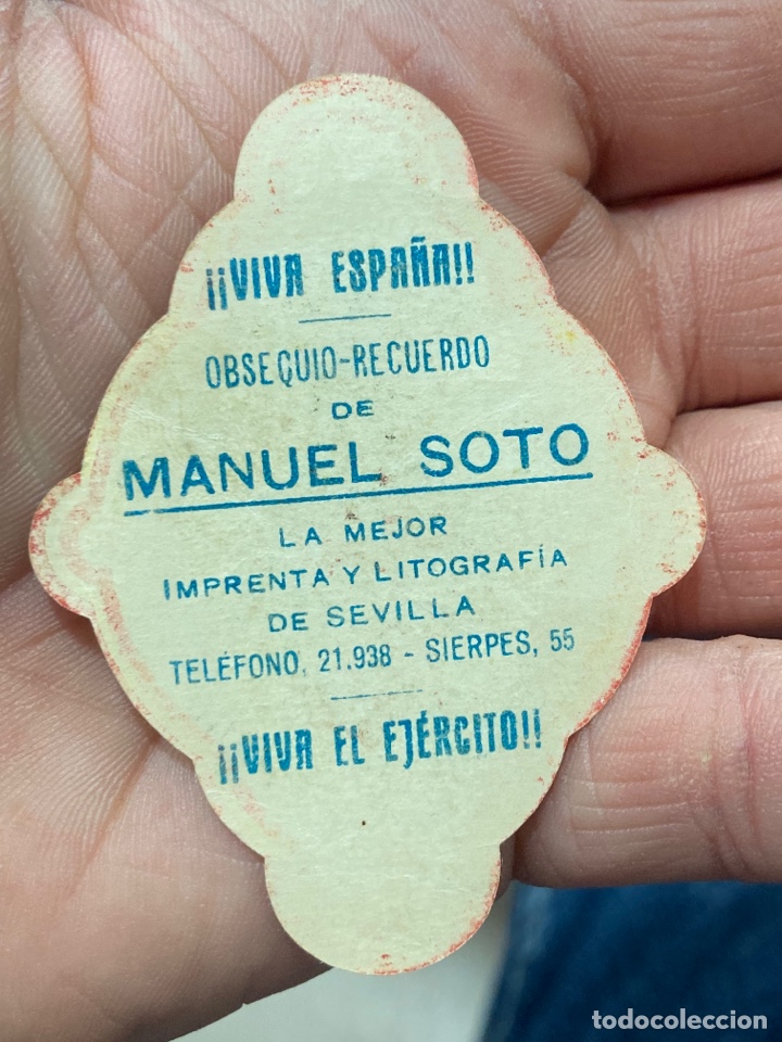 Antig&uuml;edades: Lote de 2 estampas religiosas con publicidad - Foto 5