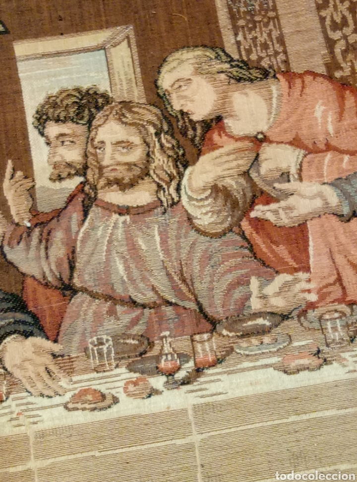 Antig&uuml;edades: Gran tapiz representaci&oacute;n de la &Uacute;ltima Cena - Foto 4