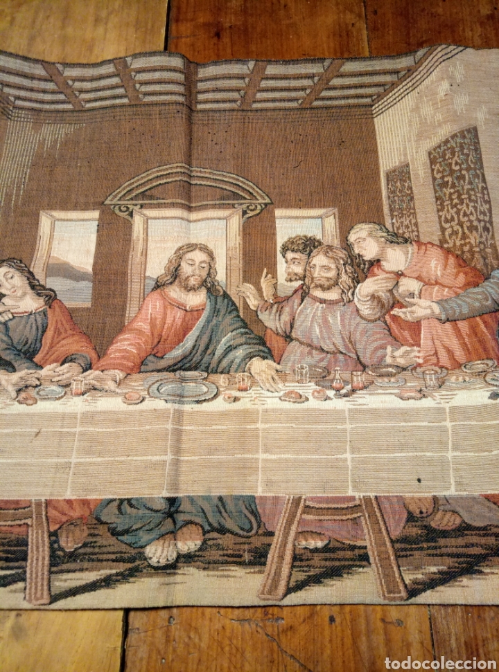 Antig&uuml;edades: Gran tapiz representaci&oacute;n de la &Uacute;ltima Cena - Foto 10