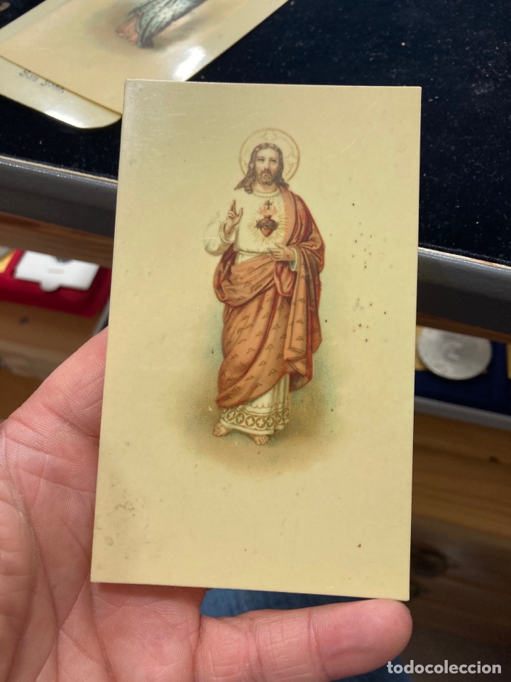 Antig&uuml;edades: Lote de 3 estampas religiosa echas sobre celuloide - Foto 6