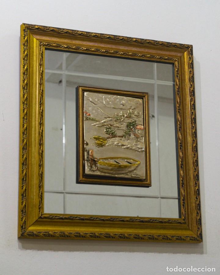Antig&uuml;edades: Cuadro de decoraci&oacute;n con espejo - Foto 1