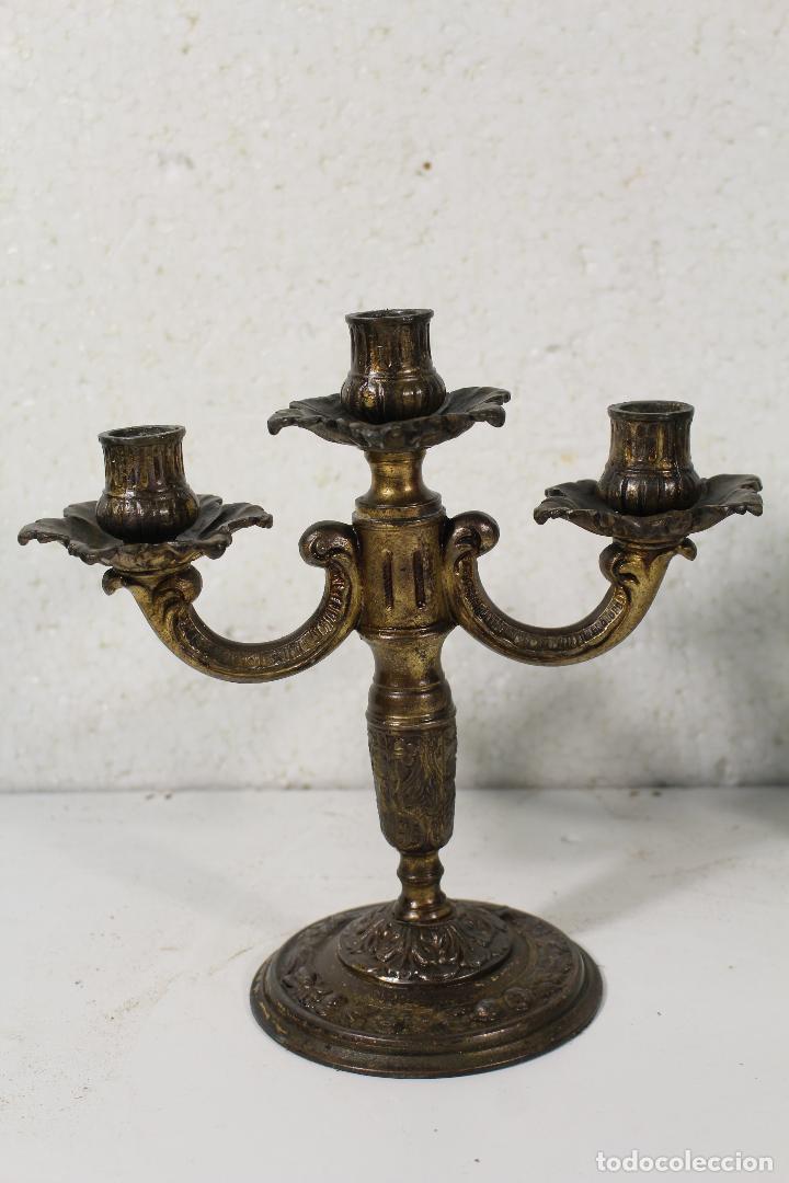 Antig&uuml;edades: pareja de candelabros lamparas - Foto 5