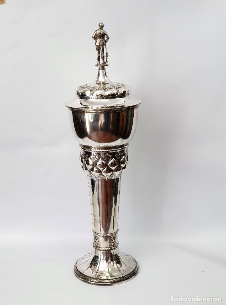 Antig&uuml;edades: Copa WMF Rare Hunter Trophy firmada y marcada de gran tama&ntilde;o Alemania WMF