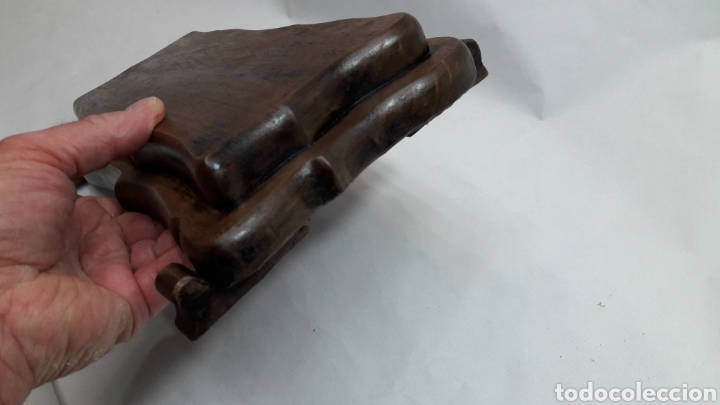 Antig&uuml;edades: PEANA DE MADERA DE NOGAL - Foto 3