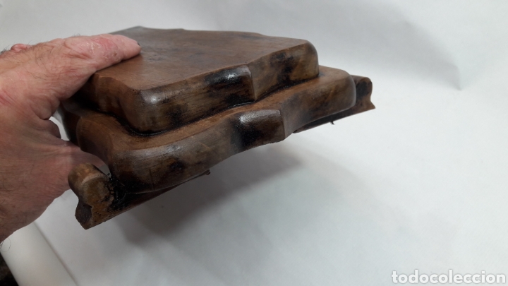 Antig&uuml;edades: PEANA DE MADERA DE NOGAL - Foto 6