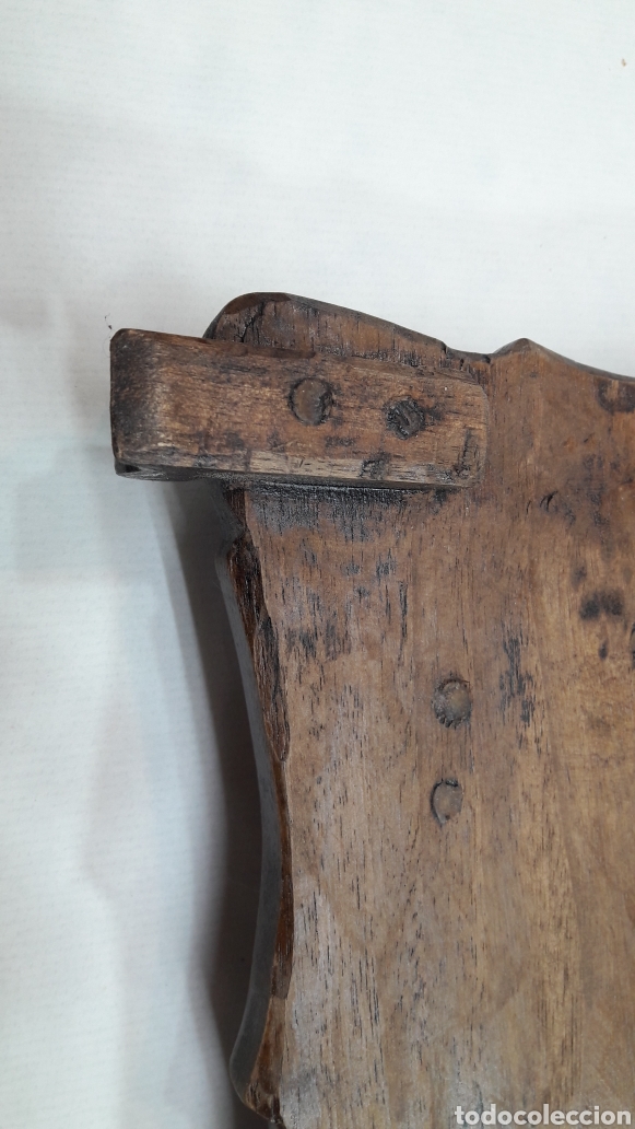 Antig&uuml;edades: PEANA DE MADERA DE NOGAL - Foto 9