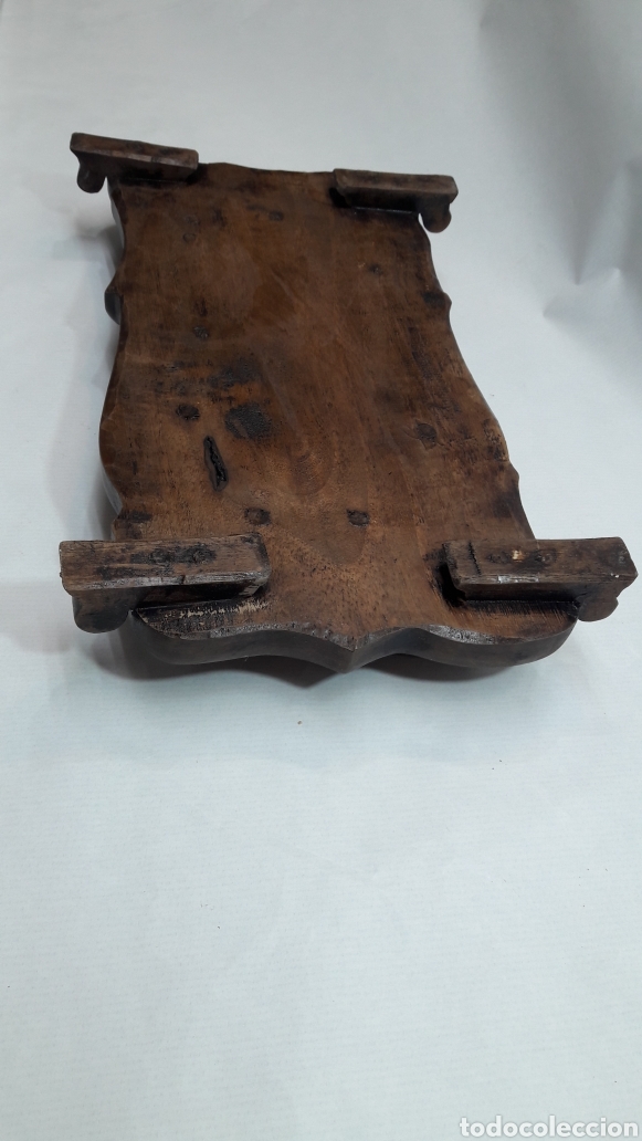 Antig&uuml;edades: PEANA DE MADERA DE NOGAL - Foto 10