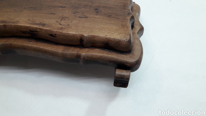 Antig&uuml;edades: PEANA DE MADERA DE NOGAL - Foto 11