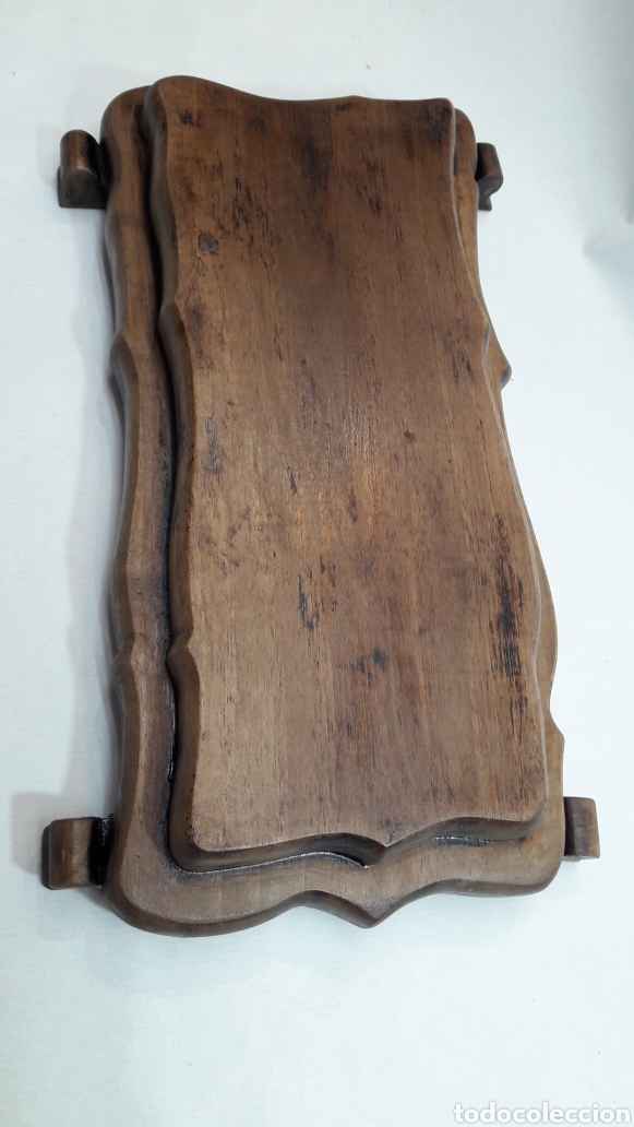 Antig&uuml;edades: PEANA DE MADERA DE NOGAL - Foto 12