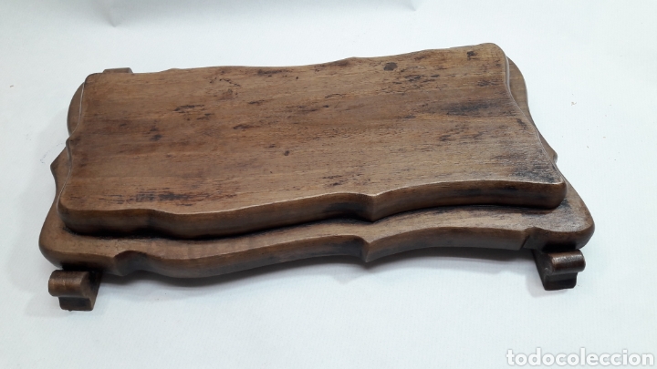 Antig&uuml;edades: PEANA DE MADERA DE NOGAL - Foto 1