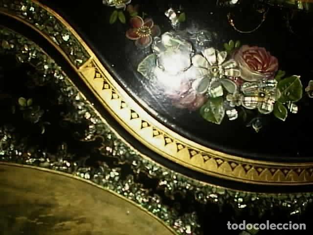 Antigüedades: Cama victoriana con incrustaciones de nácar tema Alhambra. - Foto 5 - 259050940