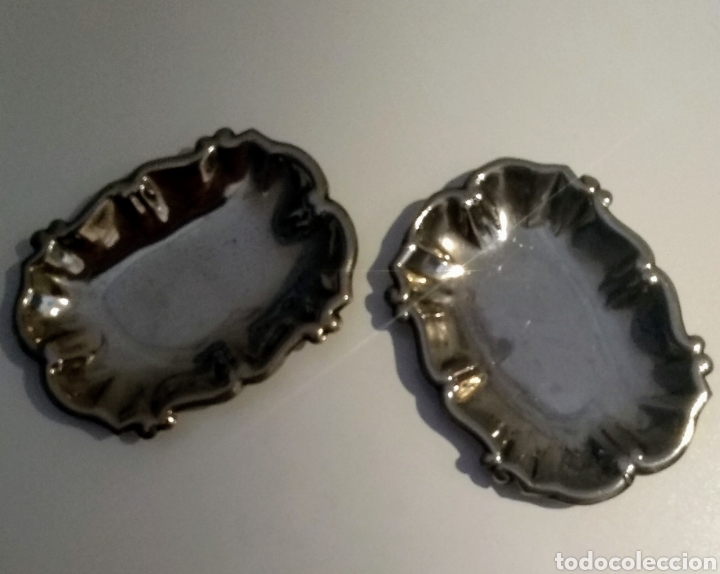Antig&uuml;edades: Pareja de Bandejitas plateadas - Foto 1