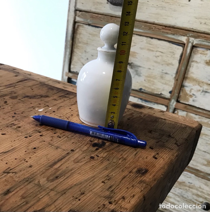 Antig&uuml;edades: Botella perfume o frasco de opalina blanca - Foto 10