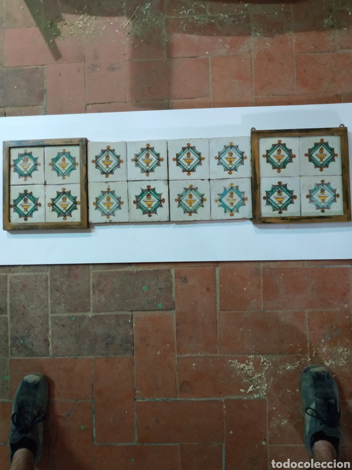 Antig&uuml;edades: 16 Azulejos de la llantia (candil). - Foto 2