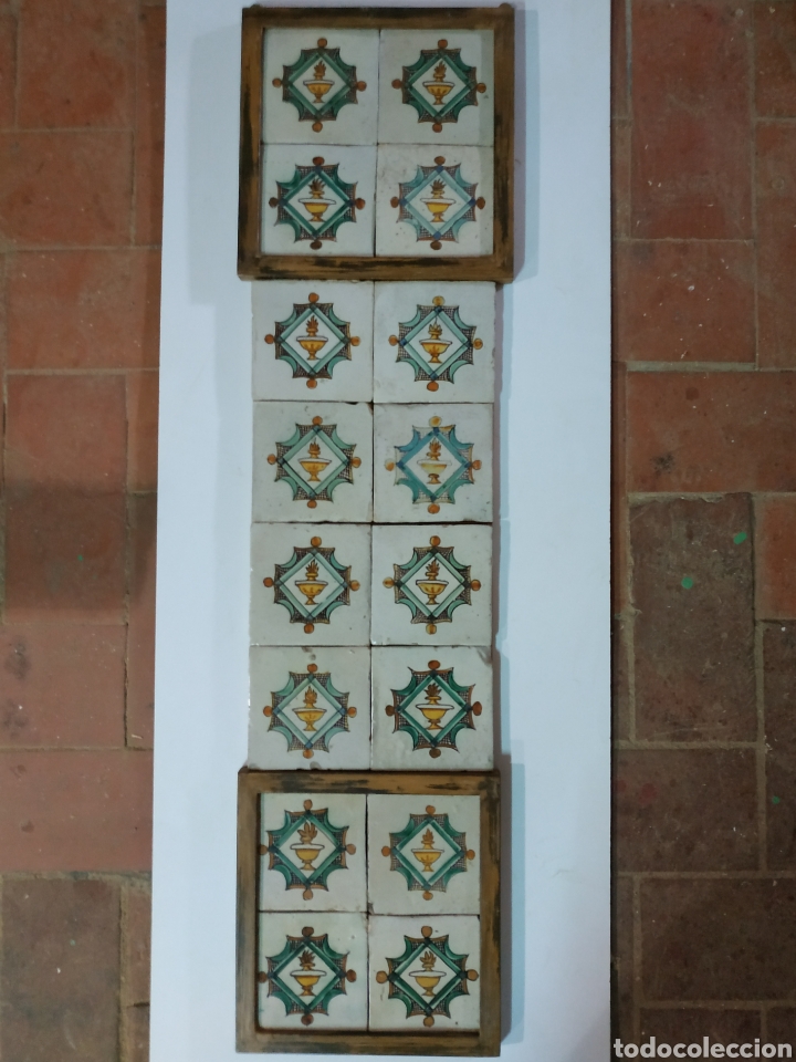 Antig&uuml;edades: 16 Azulejos de la llantia (candil). - Foto 3
