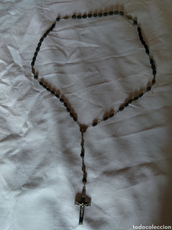 Antig&uuml;edades: Rosario madera plata - Foto 1