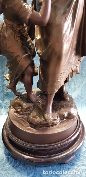 Antig&uuml;edades: PAREJA FIGURAS CALAMINA - Foto 5