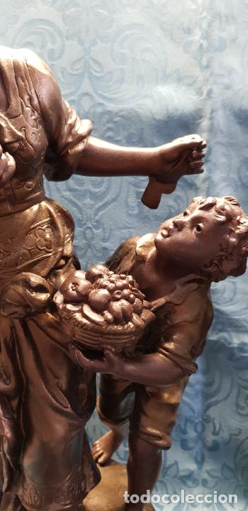 Antig&uuml;edades: PAREJA FIGURAS CALAMINA - Foto 7