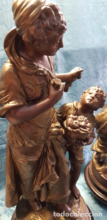 Antig&uuml;edades: PAREJA FIGURAS CALAMINA - Foto 8