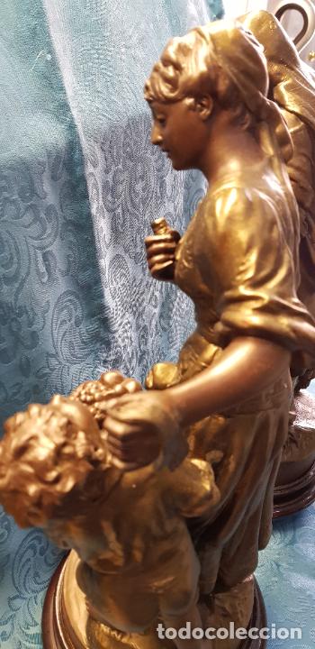 Antig&uuml;edades: PAREJA FIGURAS CALAMINA - Foto 14