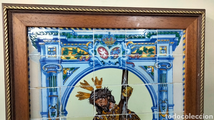 Antig&uuml;edades: BONITO MOSAICO DE AZULEJOS GRAN PODER SEVILLA - Foto 3