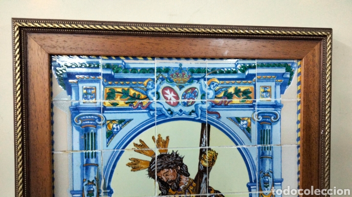 Antig&uuml;edades: BONITO MOSAICO DE AZULEJOS GRAN PODER SEVILLA - Foto 6