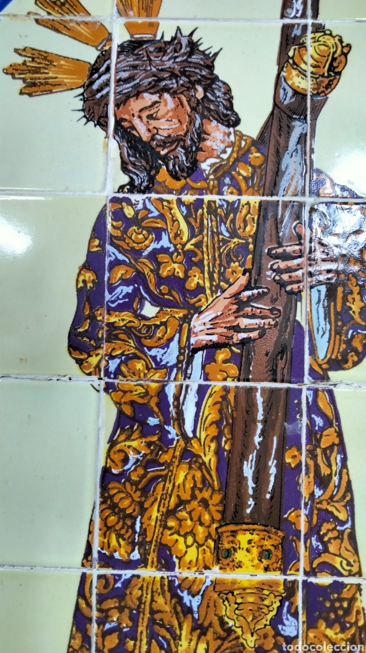 Antig&uuml;edades: BONITO MOSAICO DE AZULEJOS GRAN PODER SEVILLA - Foto 4