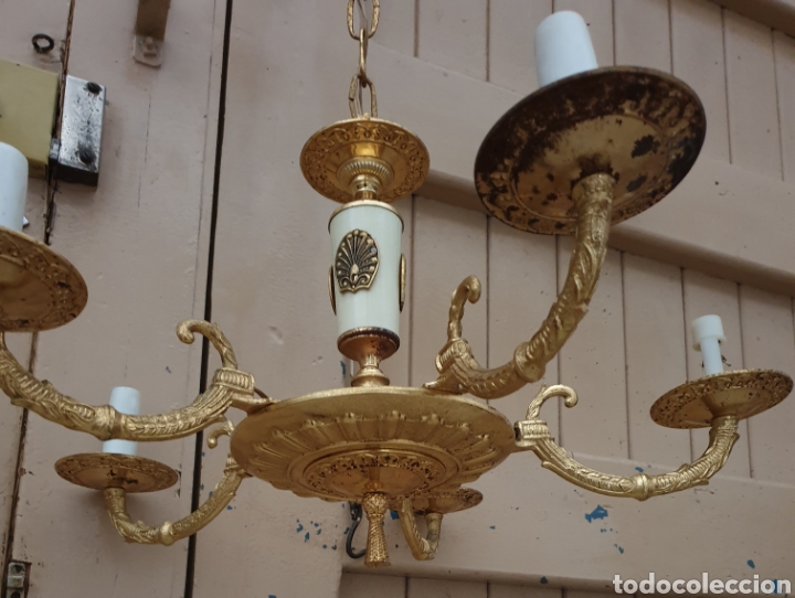 Antig&uuml;edades: LAMPARA LAT&Oacute;N A&Ntilde;0S 70 - Foto 2
