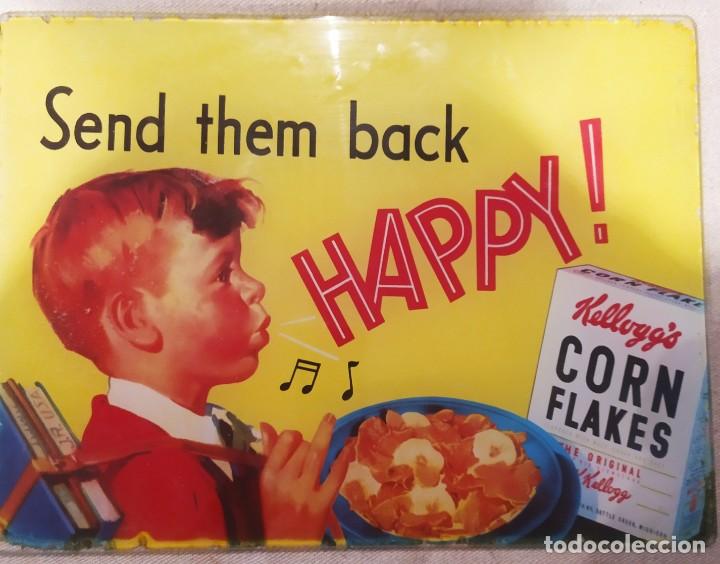 Antig&uuml;edades: CEREALES KELLOGS CORN FLAKES CRISTAL PUBLICIDAD
