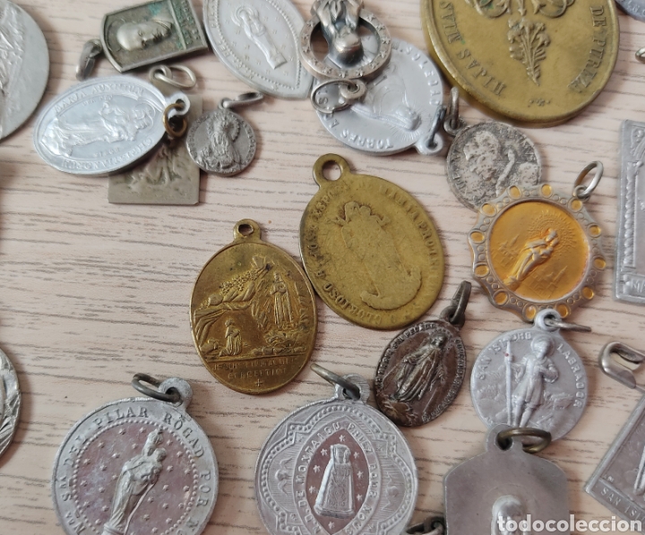 lote de medallas antiguas - af29 - Comprar Medallas Religiosas Antiguas