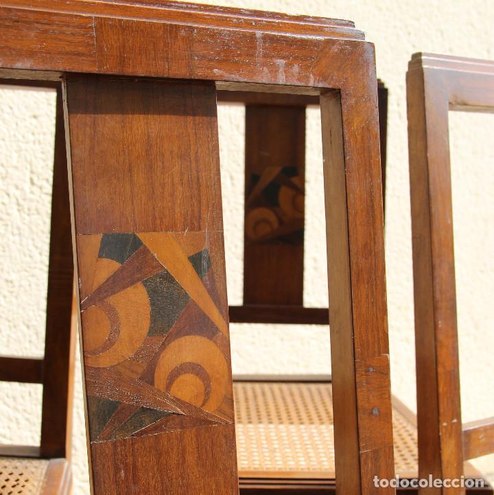 Antig&uuml;edades: Juego de 4 sillas Art Dec&oacute; - Foto 2