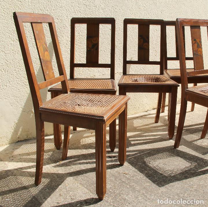 Antig&uuml;edades: Juego de 4 sillas Art Dec&oacute; - Foto 4
