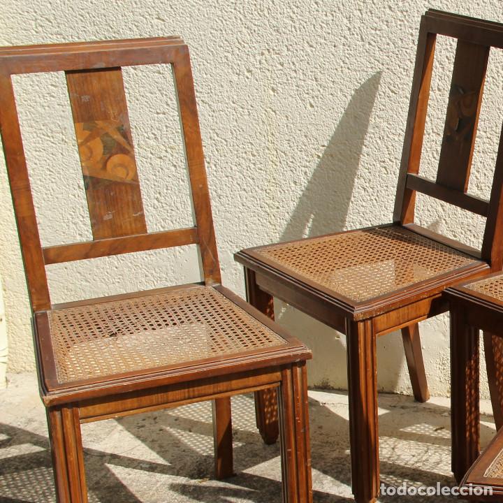 Antig&uuml;edades: Juego de 4 sillas Art Dec&oacute; - Foto 5