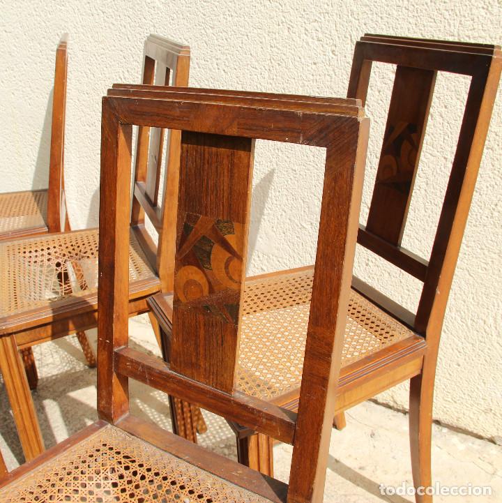 Antig&uuml;edades: Juego de 4 sillas Art Dec&oacute; - Foto 7